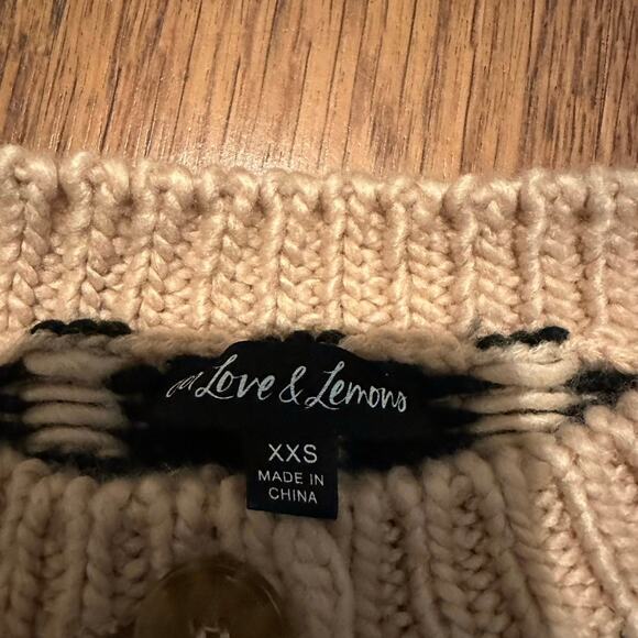 For Love And Lemons Black and Cream Checkered Cardigan - Picture 4 of 9